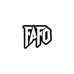 FAFO - sticker (white on black)